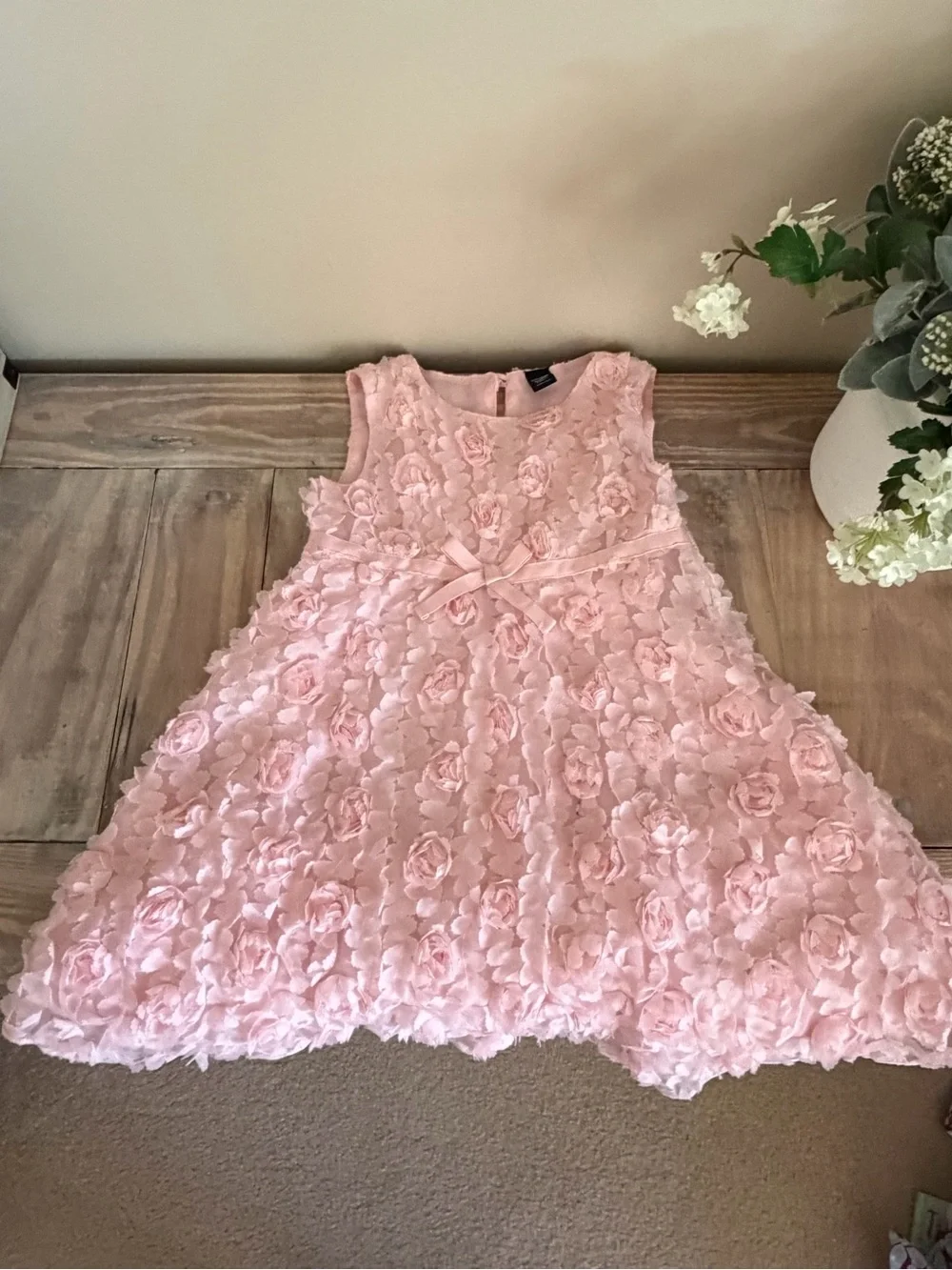 GAP Pink Rosette Petals Sleeveless Party Dress 🌸